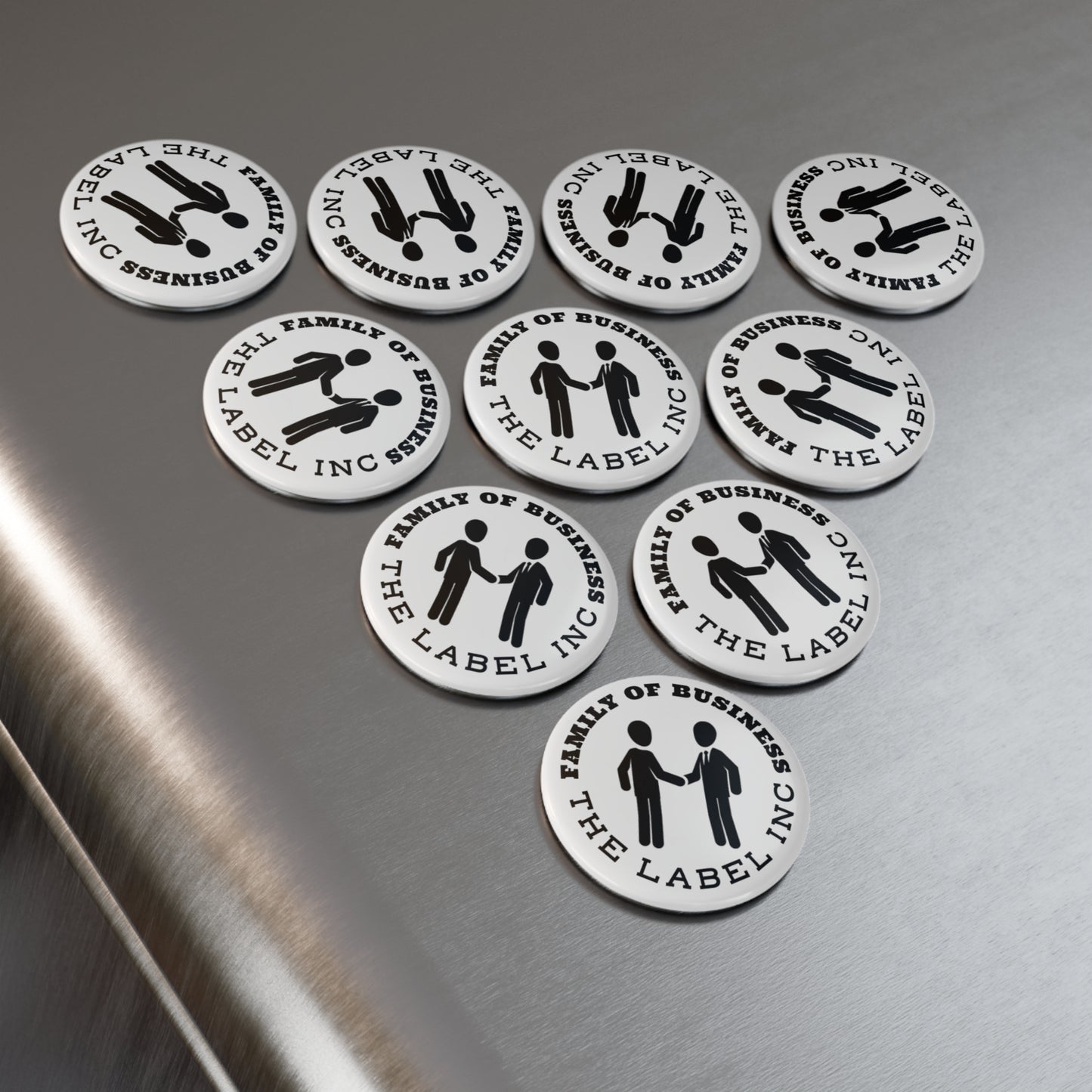 “Family of Business - The Label Inc.” Round Button Magnet