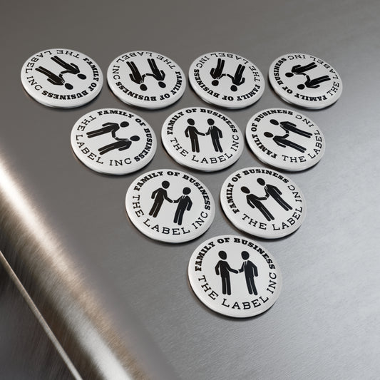 “Family of Business - The Label Inc.” Round Button Magnet