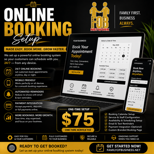 Online Booking Setup