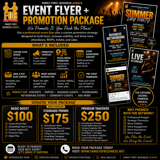 EVENT FLYER + PROMOTION PACKAGE